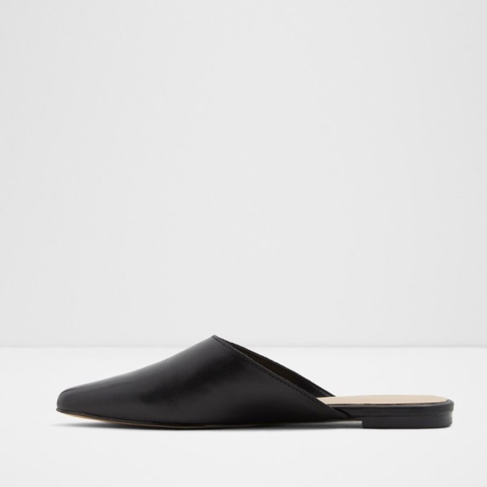 Aldo black slip ons